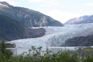 The Mendenhall glacier in Juneau 